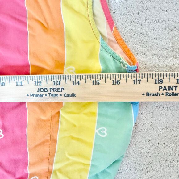 Modcloth x Collectif Rainbow Cropped Sleeveless Button Down Knot Keyhole Blouse - Picture 5 of 8